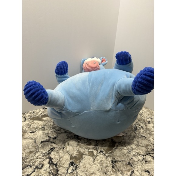 Blue Fat Donkey Plush Viral Walmart Easter Round Stuffed Animal RARE Super Soft - Picture 10 of 11